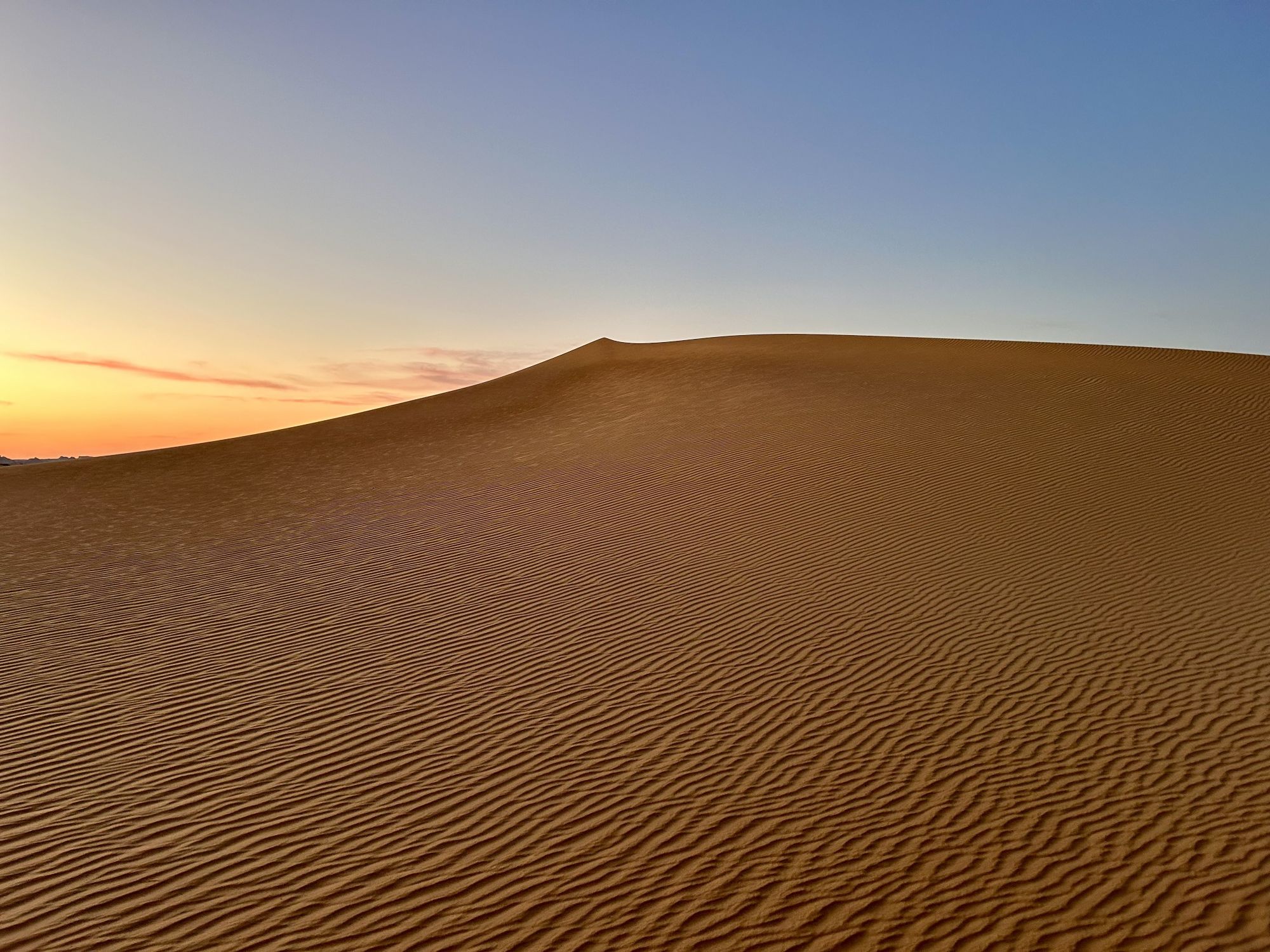 The White Desert at golden hour